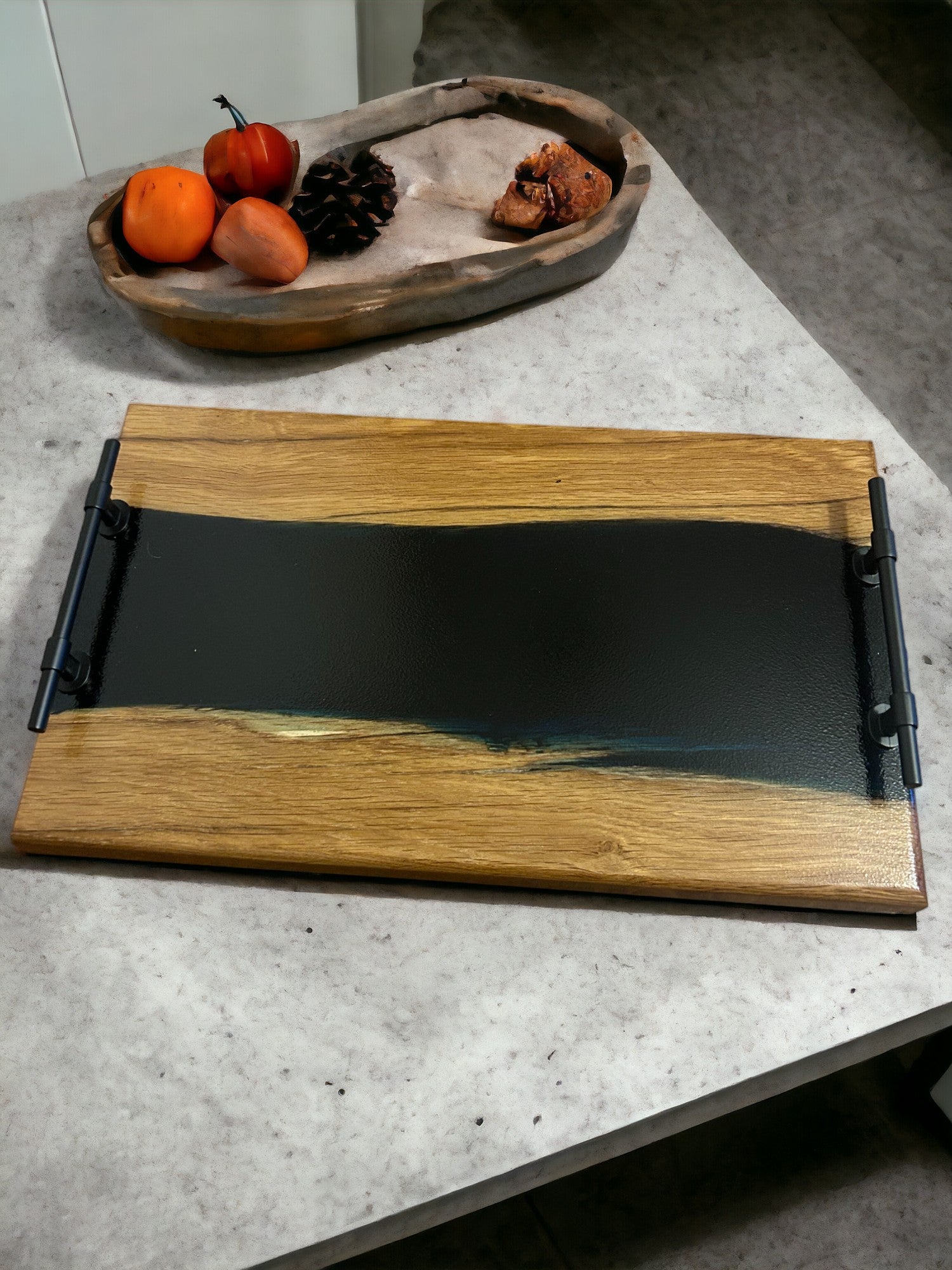 Charcuterie Serving Tray made with live edge Ash wood